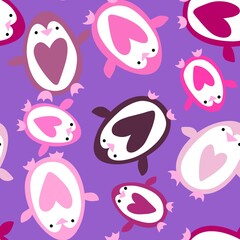 Christmas animals seamless penguin pattern for wrapping paper and fabrics