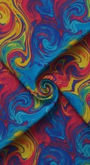 Obraz premium Colorful swirl abstract art background design with vibrant colors and fluid marble texture effect pattern style