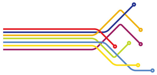 abstract colorful lines mobility metro bus