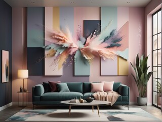 interior design of modern living room with sofa
