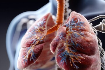 Lungs issue: respiratory pain, chest discomfort, breathing trouble, pulmonary strain, oxygen difficulty, organ distress, cough irritation, inflammation, health concern, shortness of breath.