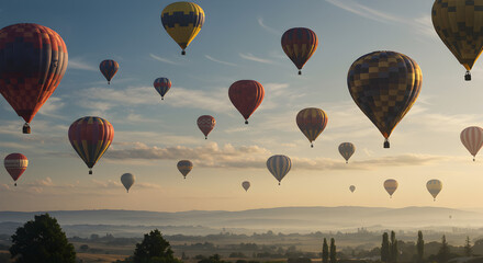 Obraz premium Of hot air balloons