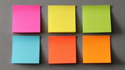 Set of sticky notes in assorted makeupinspired colors Colorful paper memo collection