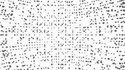 Dots connected by lines. Abstract wave. Minimalist mesh. Abstract polygonal shape.