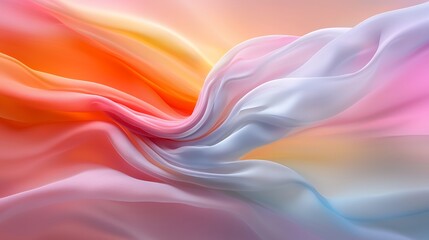 Fototapeta premium Colorful Flowing Fabric Abstract