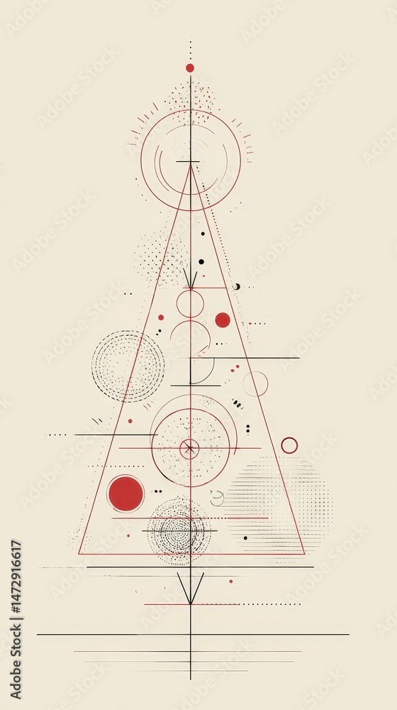 Poster abstract geometric design in a vertical format.
