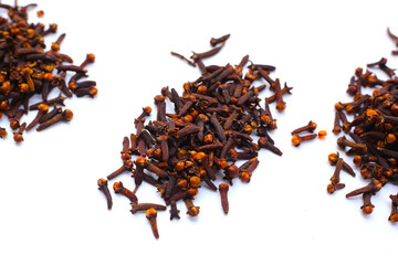 A spice of dried cloves, herbal medicine plant