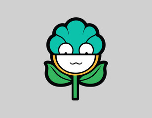 cartoon character of flower Graphic Design for T shirt Street Wear and Urban Style