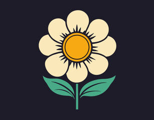 Fototapeta premium cartoon character of flower Graphic Design for T shirt Street Wear and Urban Style