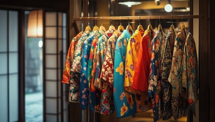 Colorful Kimonos on Display