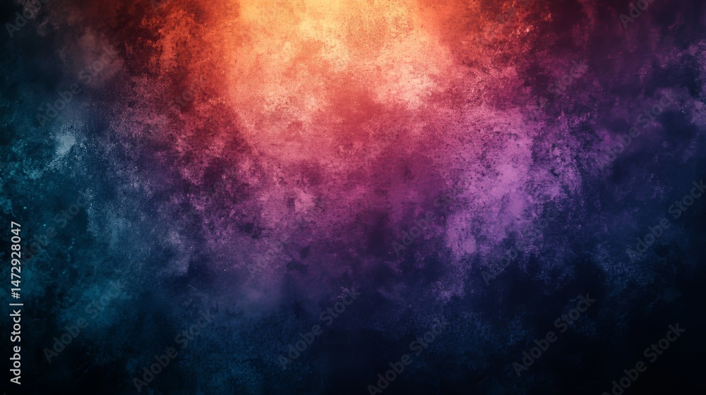 Poster background featuring abstract colorful swirl patterns and textures