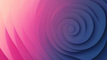 Obraz premium Abstract spiral design in vibrant pink and blue tones.