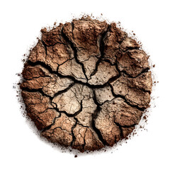 Naklejka premium Cracked Earth, Dry Soil Texture, Drought, Arid Land, Environmental Concerns