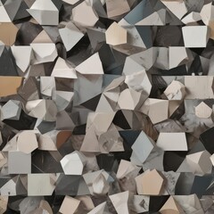 Geometric shapes collage template with image placeholders, allowing for creative photo arrangement ,  layout,  square