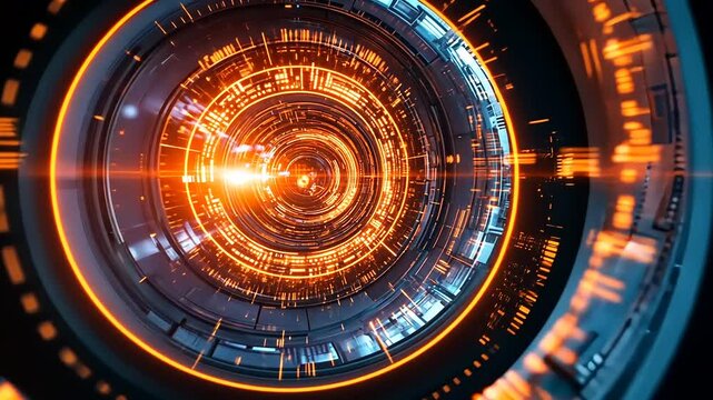 Abstract Technology Background with Bright Energy