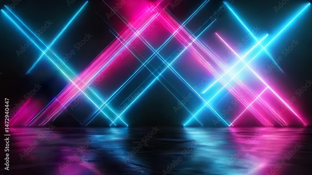 Poster digital waveform with colorful ripple and energy vibration in seamless loop, abstract glow motion in