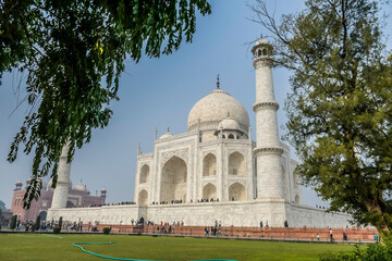 Taj Mahal in Agra Uttar Pradesh is a top tourism attraction of India and is a Mausoleum of Love