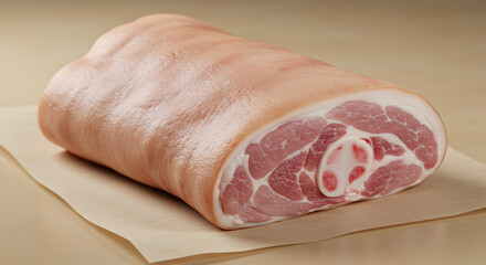 Detailed Studio Shot Of A Pork Knuckle Ready For Culinary Preparations