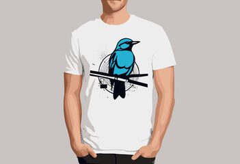Bird motivation quote futuristic t shirt design, vector graphic, typographic poster or tshirts street wear and Urban style