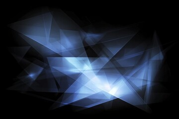Obraz premium Abstract background featuring geometric modern blue light art with digital futuristic design shapes and pattern for creative projects.