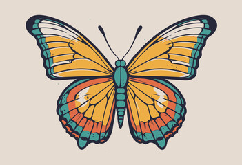 Aesthetic butterfly streetwear apparel t shirt design, vector graphic, typographic poster or tshirts street wear and Urban style