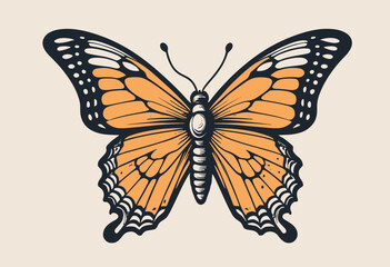 Aesthetic butterfly streetwear apparel t shirt design, vector graphic, typographic poster or tshirts street wear and Urban style