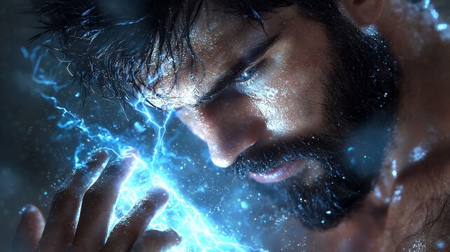 Man with Lightning Power