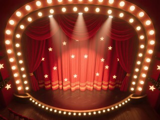 Broadway Style Light Theater Curtain, Show Stage Visual
