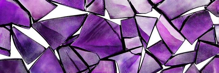 purple shattered, jagged, sharp, glass