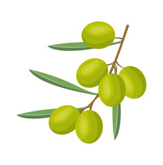 green olives with leaves