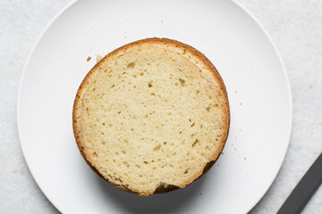 process of assembling a layer cake