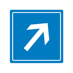 road sign with arrow