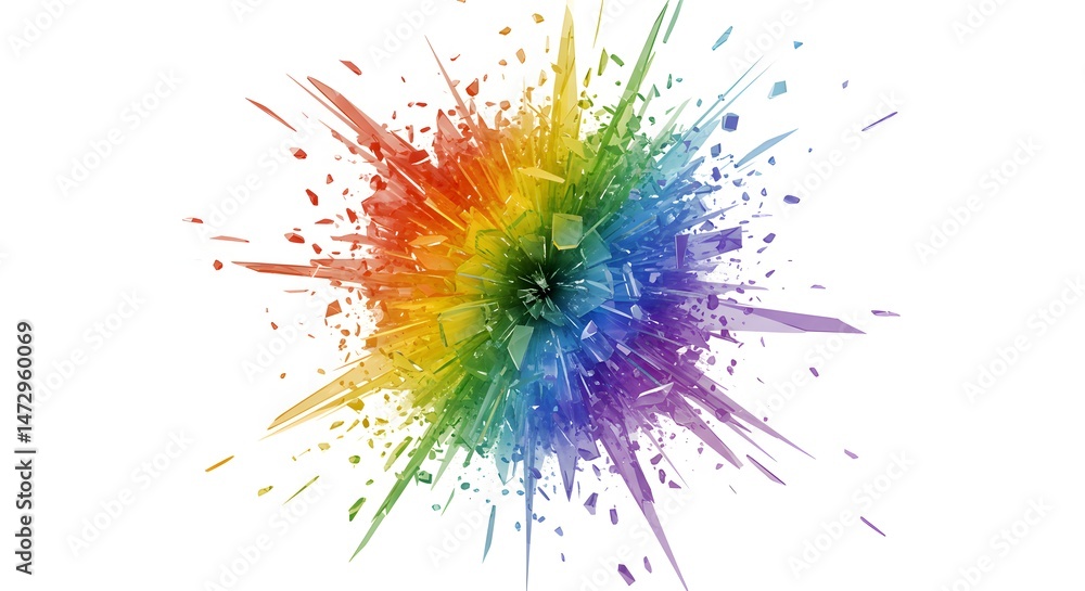 Aufkleber burst of vibrant colors a symphony of hues creating a dynamic visual spectacle