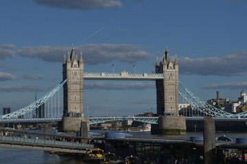 Stunning View of Tower Bridge  Iconic London Landmark with Illuminated Structure Reflecting Over the River Thames, Showcasing Historic Architecture and Urban Skyline