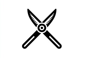 Crossed Scissors Icon Minimalist Design for Cutting Styling and Crafting Tools