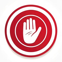 hand holding stop sign