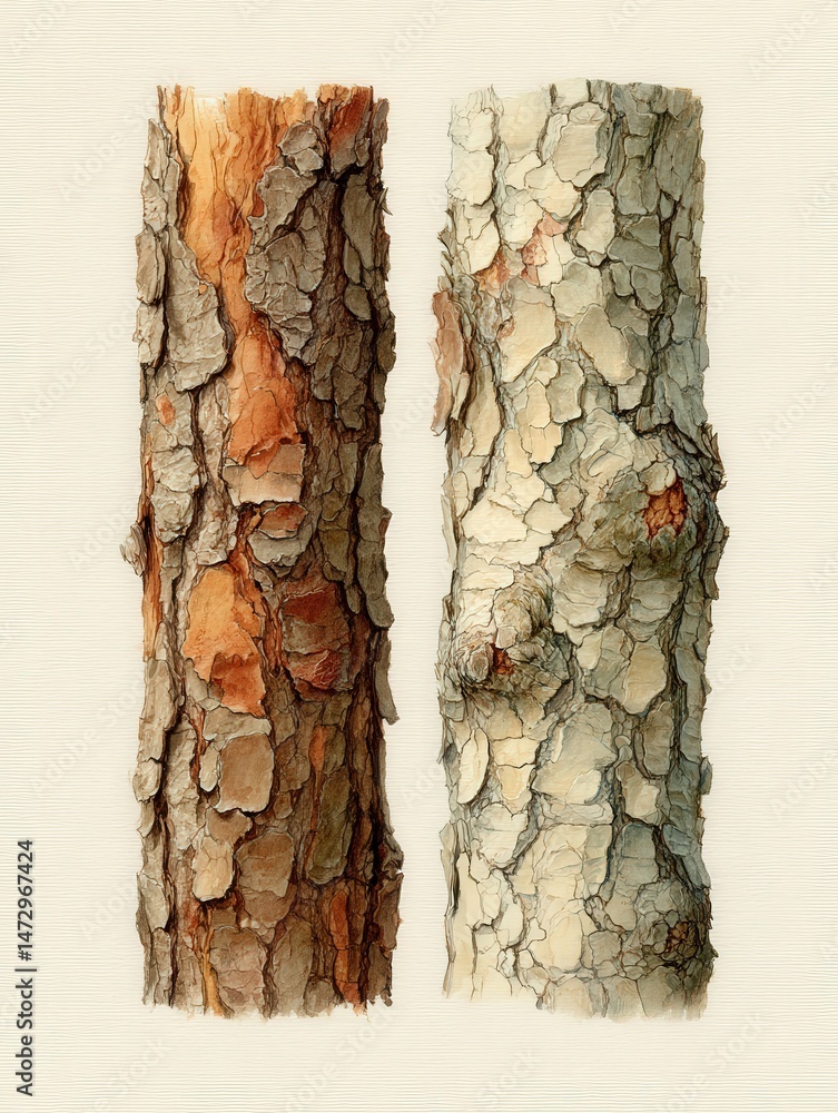 Poster comparison of tapped and untapped bark areas in a realistic setting for analysis of tree bark qualit