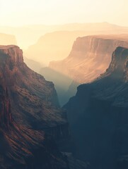 Fototapeta premium Canyon view at sunrise