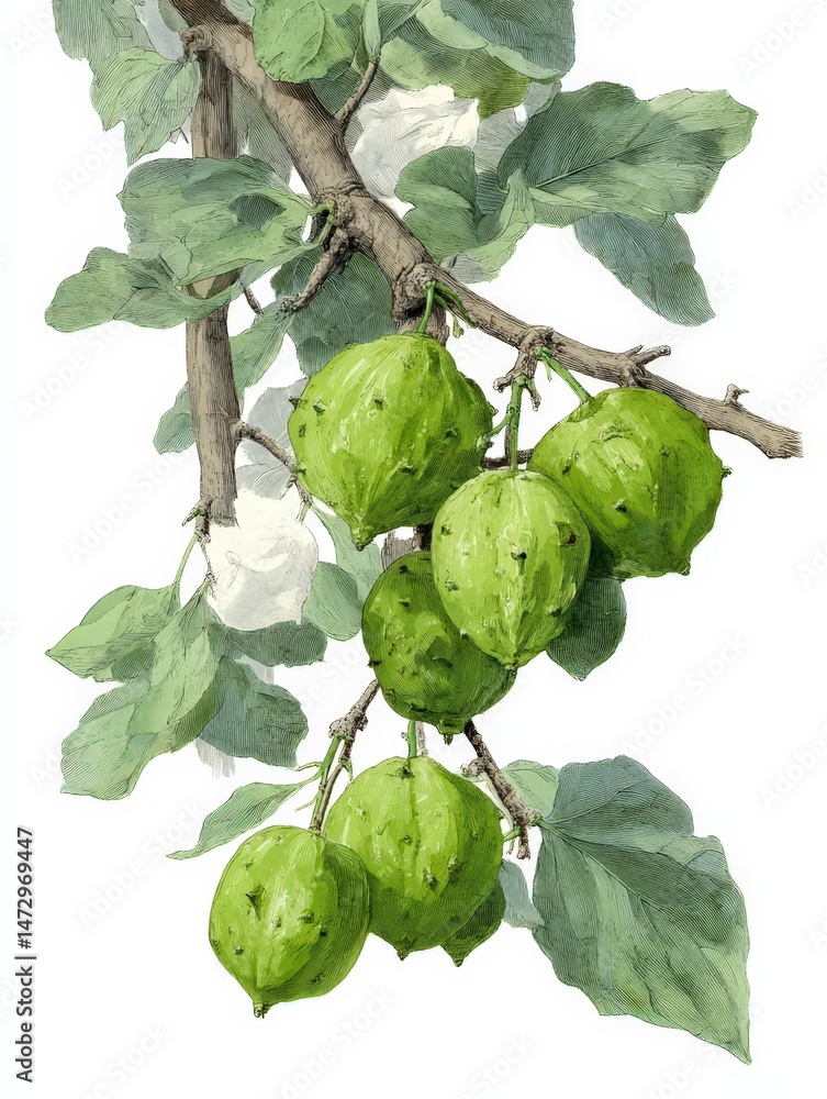 Poster cucumber tree branching pattern image showcasing dendrosicyos socotra's unique structure and botanic
