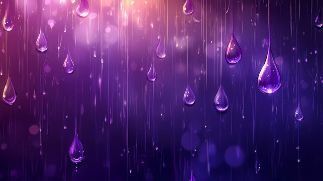 Purple rain abstarct liquid. [Crimson Rain] | Winefall Glow | glossy rain. Illustration