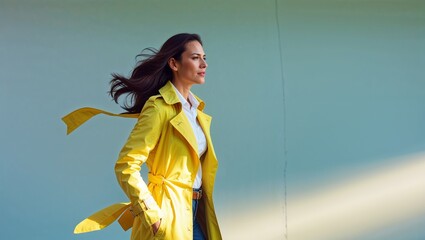 Sleeve Details Of Stylish Yellow Overcoat Fashion