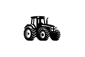 Obraz premium A black and white illustration of a modern tractor ideal for agricultural themes and farming c