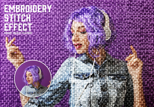 Embroidery Stitch Effect