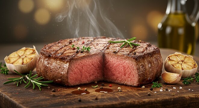 A juicy roast meat.
