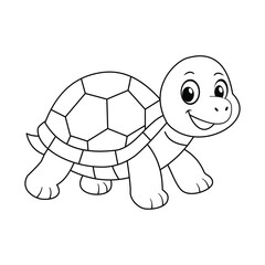 Cute turtle coloring pages for kids