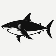 Obraz premium Great White Shark Silhouette