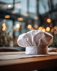 Chef's Hat on Restaurant Table