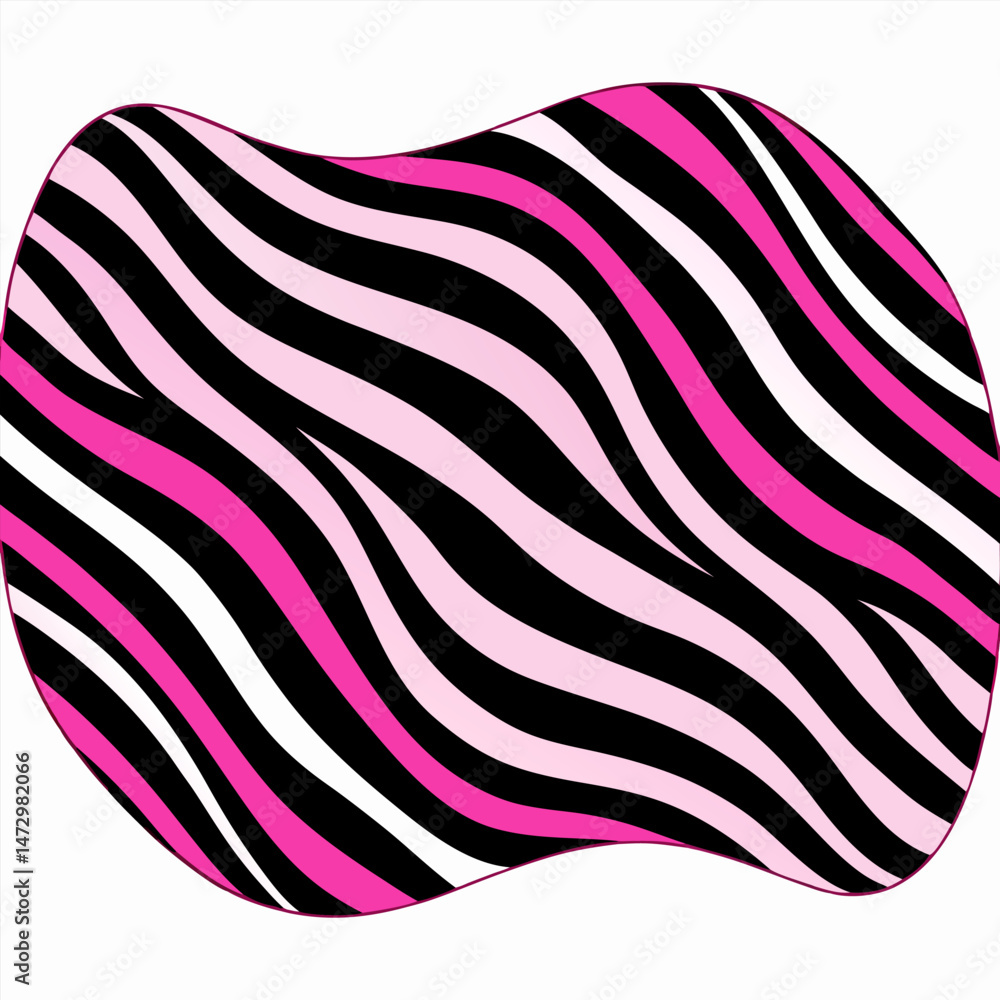 Poster vibrant wave pattern: an eye-catching graphic design showcasing a flowing pattern of colorful waves,