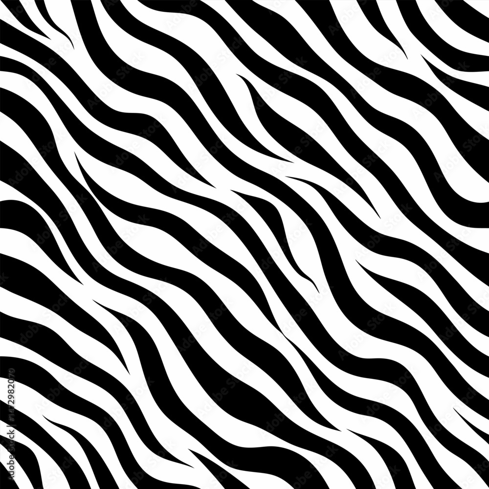 Poster abstract zebra stripe pattern: a captivating visual tapestry of alternating black and white, mimicki