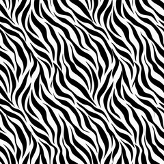 Fototapeta premium Zebra Stripe Pattern: An elegant, artistic zebra stripe pattern with a repeating design, perfect for textiles, backgrounds, and design elements, this graphic creates visual excitement.